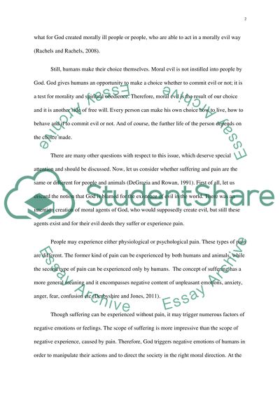 The Problem of Evil in a Divinely Created Reality