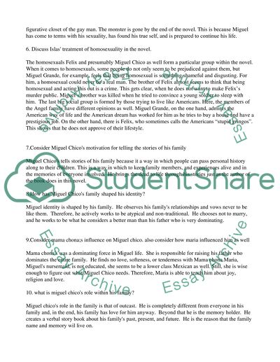 Study questions for The Rain God