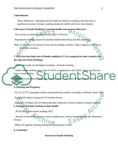 The Increase in Female Smoking