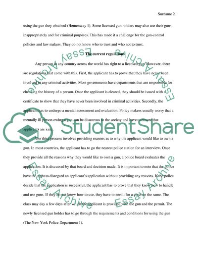 Gun-Control Policy in the US