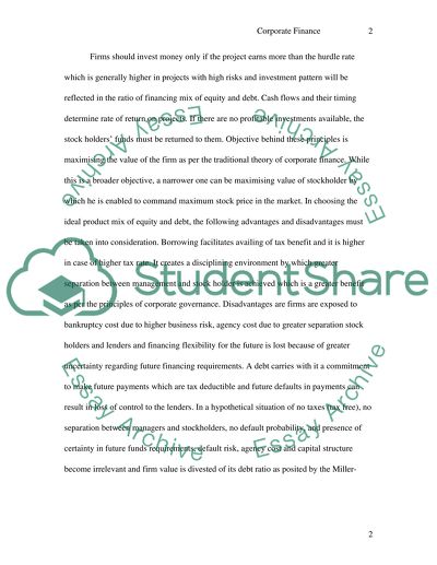 GDP Growth within Corporate Finance Principles