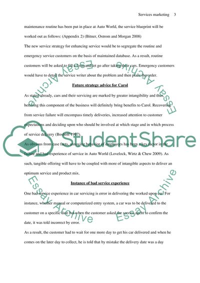 Auto world case study- Service Marketing