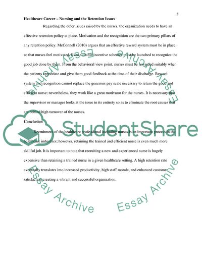 Health care career that may experience a lot of turnover and has difficutly retaining people