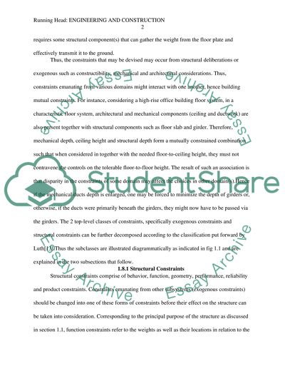 Engineering and construction: Exogenous and Structural Constraints