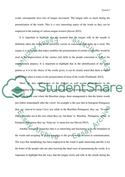 Sound Pattern of Brazilian Portuguese