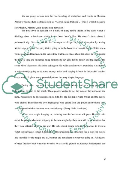 Analysis of The Lone Ranger and Tonto Fistfight in Heaven by Prajakta Kanegaonkar