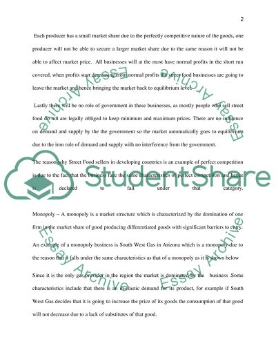 Managerial Economics: Street Food Sellers