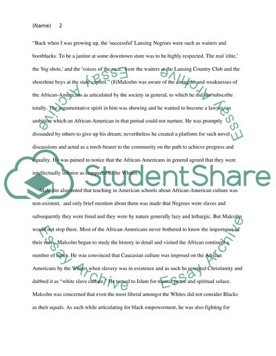 Autobiography of Malcom x