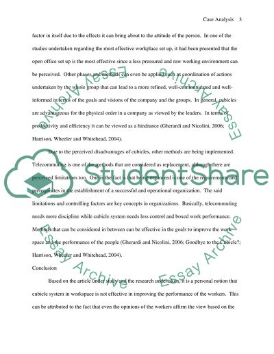 Case Analysis on Organizational Behavior