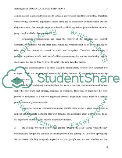 Conflict Negotiation and Problem-Solving