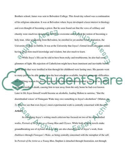 James Joyces Artistry, Method, and Ideas