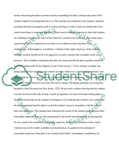 School Searches and Drug Testing