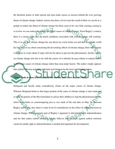 Analysis of Meet Generation Hot by Mark Hertsgaard and Are You Ready for More by Sharon Begley