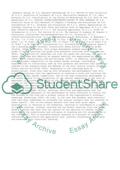 Formal Learning and Informal Learning