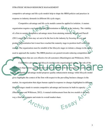 Strategic HRM Models, the UK Hospitality Industry