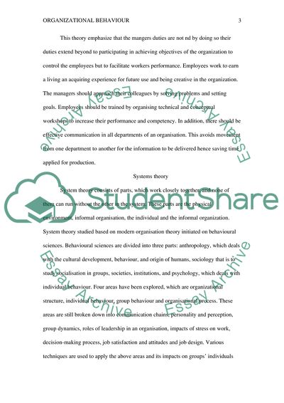 Organizational Behaviour