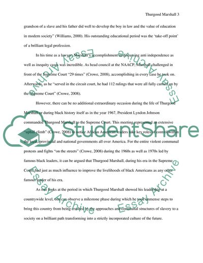 Thurgood Marshall - Prominent American Leader