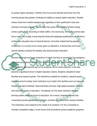 Key Issues in Higher Education