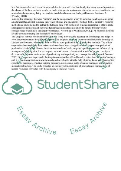 Choosing Research Methods