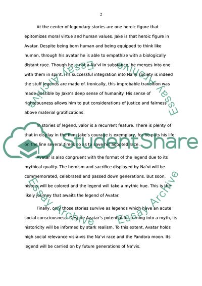 Avatar - Story Telling in the Tradition of the Legend