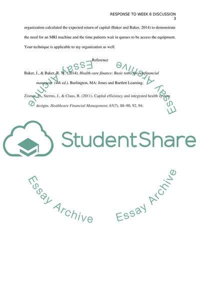 Discussion Board Post Response