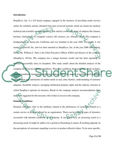 10 conditions to invest in Deep Dyve Organisation