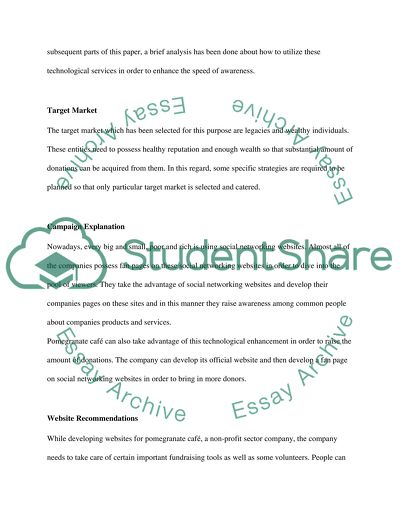 Market Communication Plan for Pomegranate Cafe