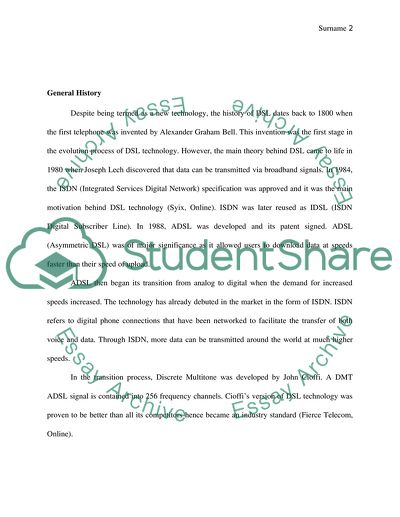 Digital Subscriber Line (DSL)