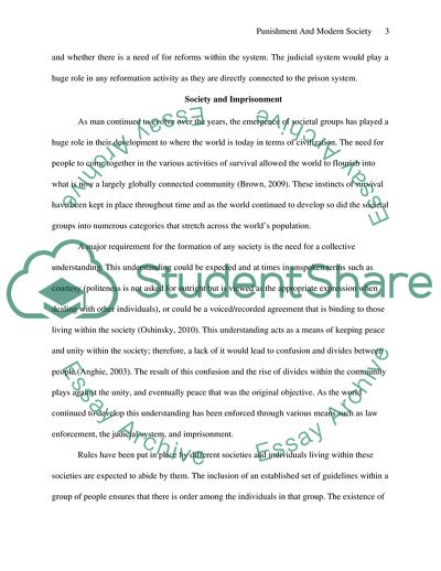 Punishment and Modern Society