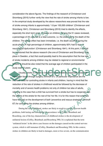 Effects of Early Childhood Strokes