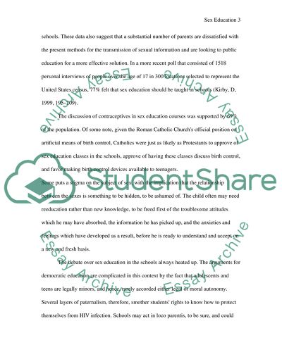 Sex Education in Schools