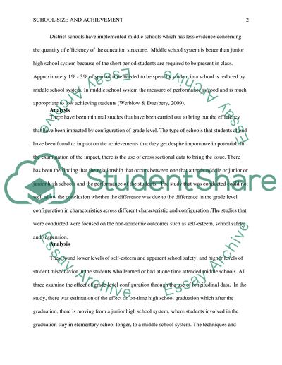 School Size And Achievement