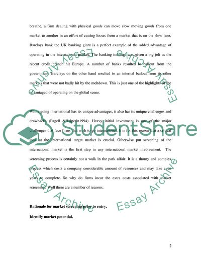 Venturing into the International Marketing Is a Good Recipe for Success