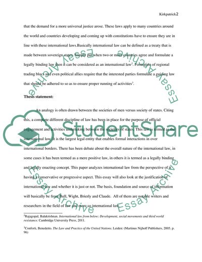 The Law of Nations: An Introduction to the International Law of Peace