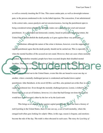 The Death Penalty in the United States