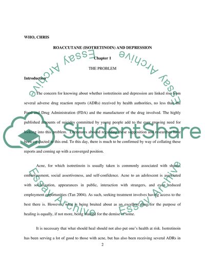 Roaccutane-Isotretinoin and Depression