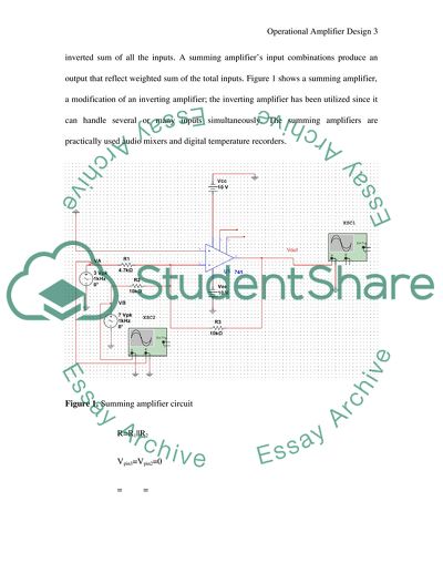 Operational Amplifier Design