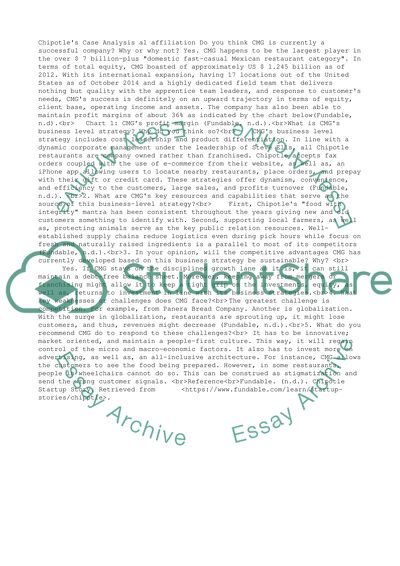 Chipotle case analysis