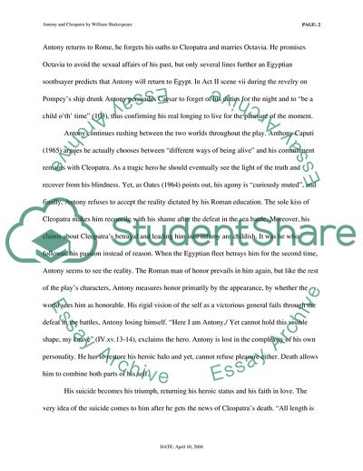 Shakespeares Tragedy: Antony and Cleopatra