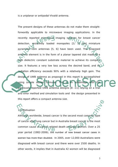Planar Ultra-Wideband Antenna for Microwave Imaging System for Medical Application