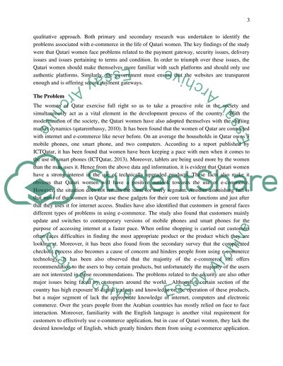 E-Commerce in the Life of Qatari Women