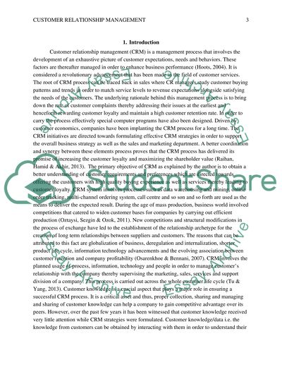 Customer Relationship Management