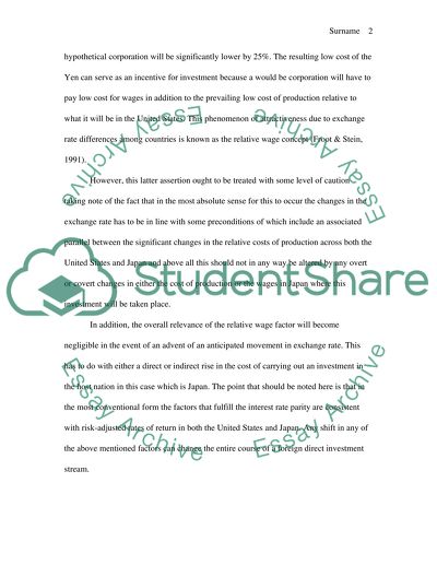 Exchange Rates and Foreign Direct Investment
