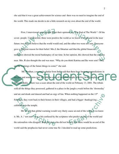 The End of the World