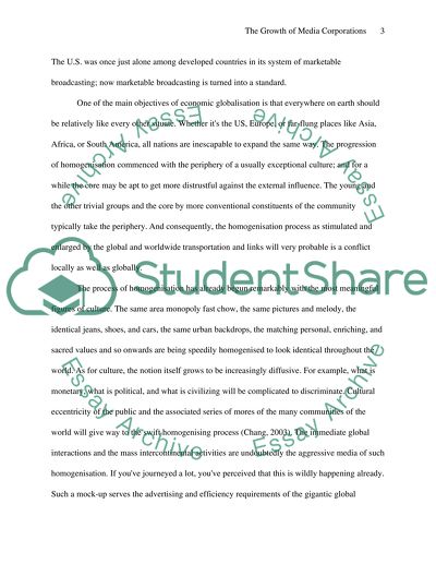 The Growth of Media Corporations