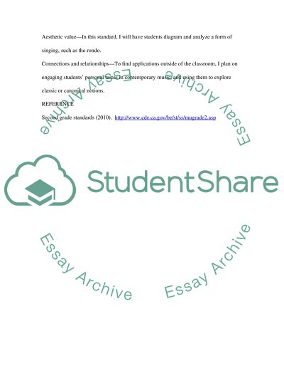 Second grade standards