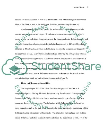 Hollywood Screen Depictions of Homosexuals