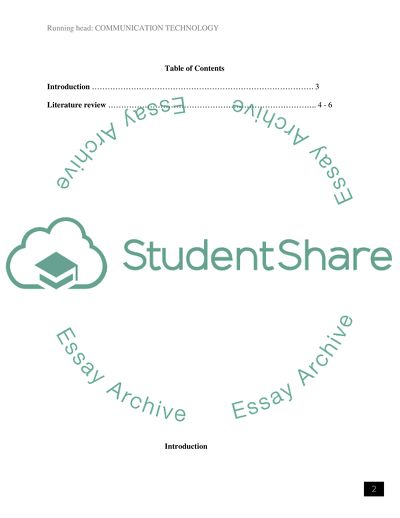 Communication Technology and Benefit to the Society