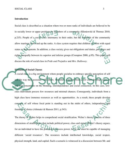 What Role Does Social Class Play in Pride and Prejudice and Mrs Dalloway