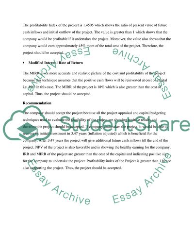 The Project Appraisal and Capital Budgeting Techniques